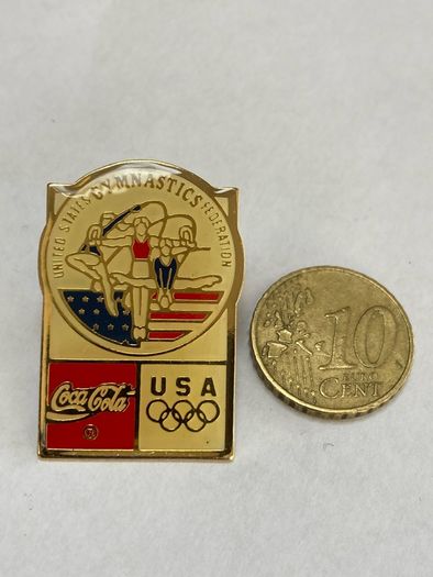 Coca Cola USA Gymnastics Olympic pin