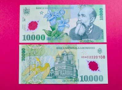 Romania. 10,000 Lei. 2000  Pick 112a  Polymer / Plastic  ) UNC