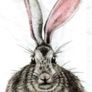 Large brand new unscented decorative pillar candle spring easter birthday new home/bunny /rabbit Image 2