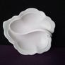 White Porcelain Leaf Shaped Serving Dish with Handle Image 4