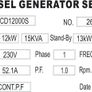 12Kw/15Kva Single Phase Generator Image 2