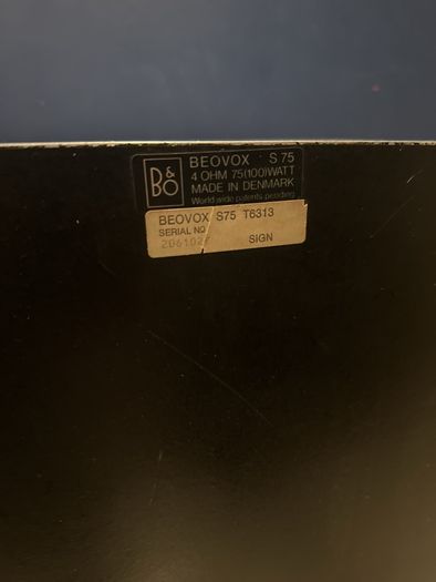 Beovox S75 speakers with stands