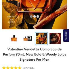 VALeNTINO Vendetta 90ml parfum for him / latest release
