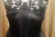 Intimate Collection Always&amp;Forever black embroidered body suit thong size UK8 EUR36 cup UK34B EUR75B Postage included