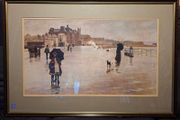 Large framed print (with glass)of " THE RAIN IT RAINETH " by Norman Garstin (1847 - 1926)