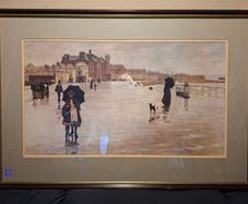 Large framed print (with glass)of " THE RAIN IT RAINETH " by Norman Garstin (1847 - 1926)
