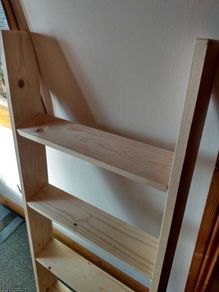 Rustic Pine Bedroom Shelf - Wooden Bathroom Shelves