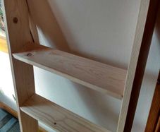 Rustic Pine Bedroom Shelf - Wooden Bathroom Shelves
