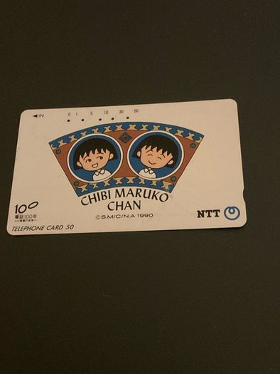 Chibi Maruko Chan Phone Card - NTT - Vintage 1990 Collectible Anime Japanese