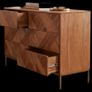 Swoon Norrebro 6 Drawer Chest  Mint Condition Solid Acacia & Brass (Mid Century / West Elm Style) Image 3