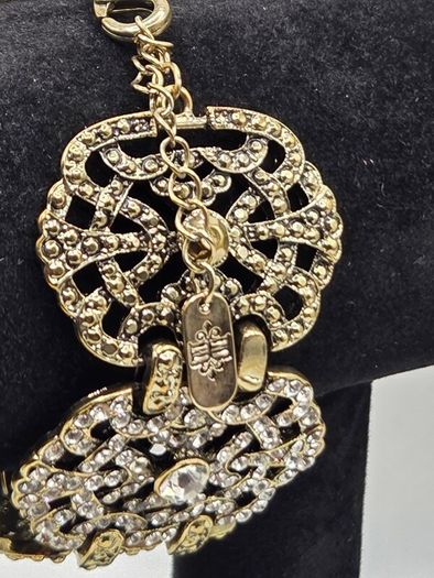 Erickson Beamon Gold Tone Crystal Statement Bracelet