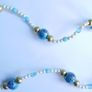 Vintage Hand Painted Bead Necklace or Bracelet length 19" Image 3