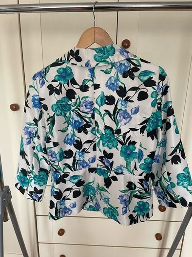 Isabella amazing women's blazer white with flowers size 12 Uk