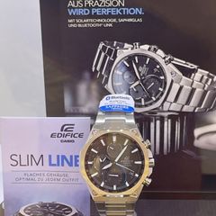 Casio Men Chronograph Quartz Watch with Stainless Steel Strap Silver