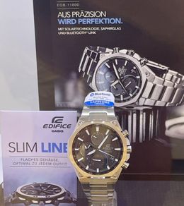 Casio Men Chronograph Quartz Watch with Stainless Steel Strap Silver