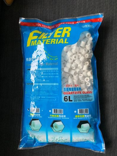 Aquarium filter media material Quartzite Glass