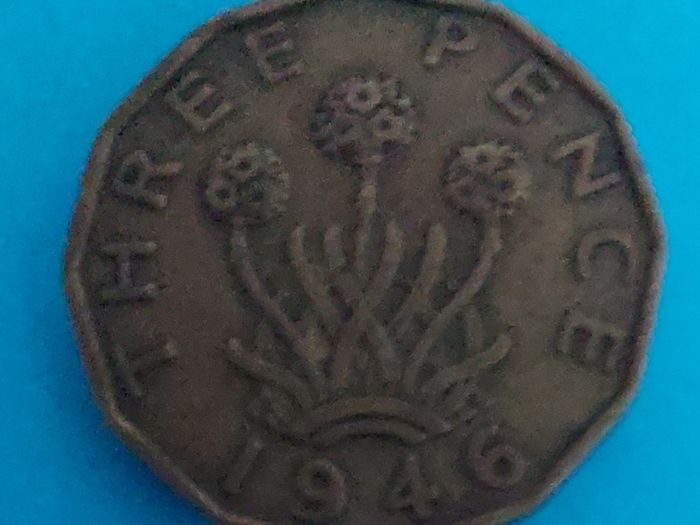 1946 George VI Brass 3d coin low mintage year