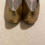 Designer Anya Hindmarch gold ballet shoes Jennie Size 37 Image 6
