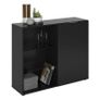 FMD Dresser with 1 Door and Open Shelving Black Image 7