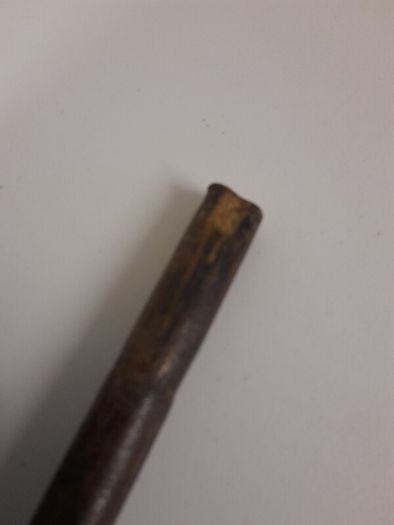 Vintage Bamboo Walking Stick Cane with Silver Collar