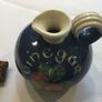 R&j Forrester Bandon Pottery Red Apple/cobalt Blue & Cream Vinegar Jug Image 2