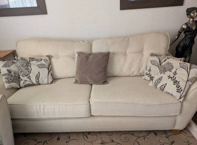 3 seater cream sofa for sale