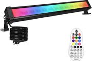 RGB LED Light Bar 42W Wall Washer Stage Light with RF Remote Control, 3600LM Colour Changing Adjustable Disco Lights for DJ Stage Disco Garden Party Halloween Christmas Festival Decorative