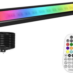 RGB LED Light Bar 42W Wall Washer Stage Light with RF Remote Control, 3600LM Colour Changing Adjustable Disco Lights for DJ Stage Disco Garden Party Halloween Christmas Festival Decorative