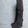 BCBGMAXAZRIA Mixed-Media Suede & Croc-Embossed Tall Boots Image 5