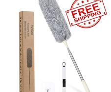 MULTIPLE COLOURS AVAILABLE | Extendable Microfiber Duster, Feather Duster with Extra Long 96 inches Telescopic Pole and Bendable Head,
