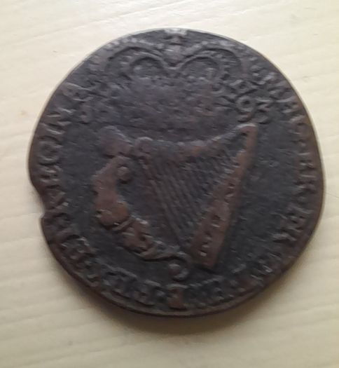 1693 William  and Mary Plain Edge Half Penny