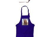 Personalised Apron and Chef Hat - Kids Baking Set - Blue