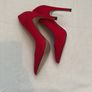 Red high heel stiletto shoes Image 4