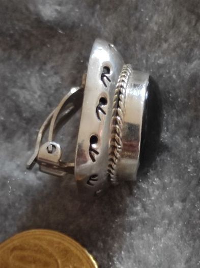 Vintage sterling silver clip on earrings