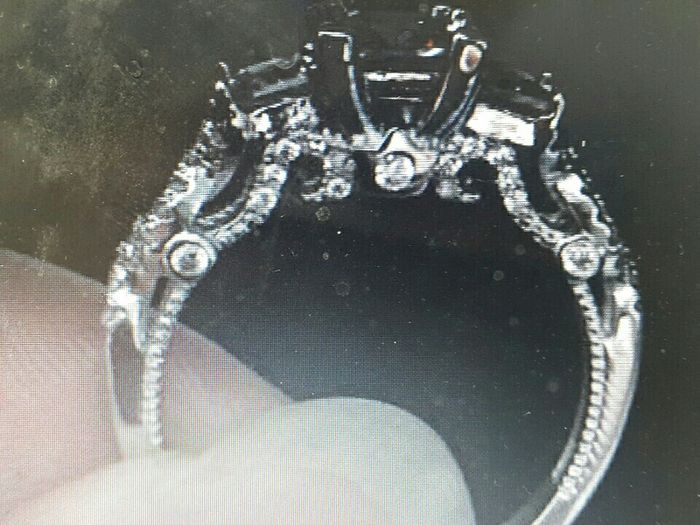 Vintage 3 Stone Fancy Engagement Ring