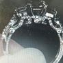 Vintage 3 Stone Fancy Engagement Ring Image 8