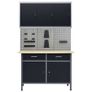 Workbench with Three Wall Panels and One Cabinet Image 2
