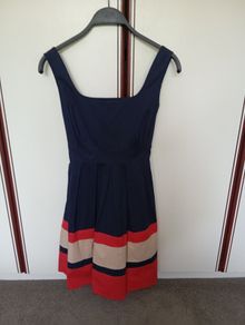 Navy Dress with underskirt