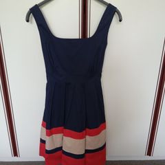 Navy Dress with underskirt