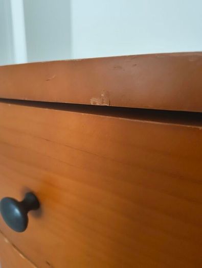 beautiful vintage solid wooden tall boy chest of drawers