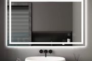 Bathroom Mirror with LED Lights, 1000x600 MM Illuminated Backlit Wall Mounted Bathroom Mirrors Vanity Mirror Dimmable Switch 3 Colors and Demister Pad, Horizontal/Vertical MULTIPLE SIZES AVAILABLE (FREE POSTAGE)