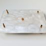 Nice highly engraved ashtray on faux mother of pearl base Image 3