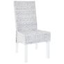 Dining Chairs 4 pcs Grey Kubu Rattan and Mango Wood Image 3