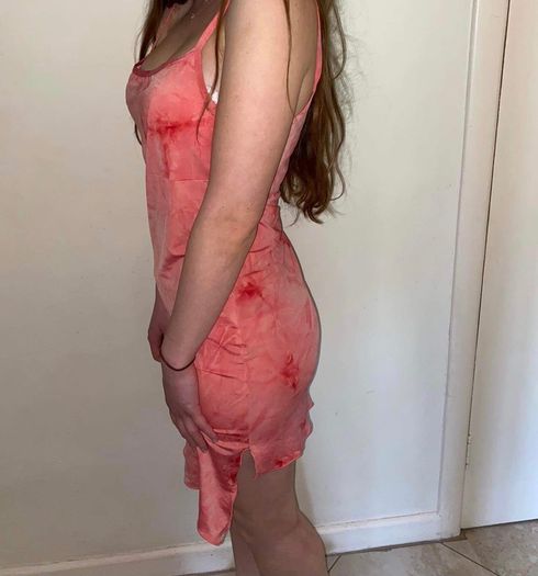 Pink mini dress