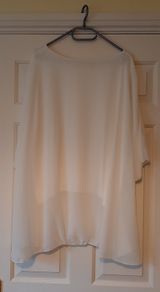 New boutique-bought elegant half sheer white blouse