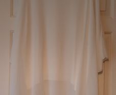 New boutique-bought elegant half sheer white blouse