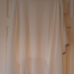 New boutique-bought elegant half sheer white blouse