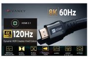 iVanky 2M HDMI 2.1 UHD/3D 8K (7680x4320@60Hz) 48Gbps Zinc Alloy Luxury (Limited Edition) Model Nylon Braided/Gold-Plated Cable (Brand New/Warranty)