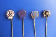 SELLIER &amp; BELLOT (ammunition manufacturer) - four vintage promotional badges (1960s / 1970s)