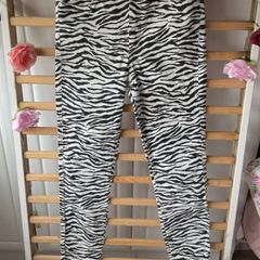 jeans Zara high rise skinny animal print size 12